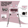 Baybee 4 in 1Convertible High Chair for Kids with Adjustable Height and Footrest(Pink)