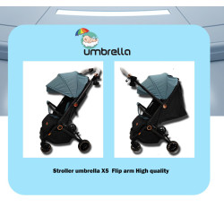 Stroller umbrella X5  flip arm High quality-Mint green