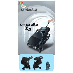 Stroller umbrella X5  flip arm High quality-Black