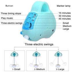 Electric Baby Portable Bassinet Cradle,Swing Rocking Sleeping Playing Basket Bed Blue