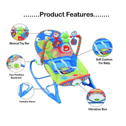 Musical Rocking Chair, Baby Rocker Bouncer Electric Rocking Chair,Cradle Bed