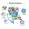 Musical Rocking Chair, Baby Rocker Bouncer Electric Rocking Chair,Cradle Bed