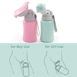 Potty Emergency Toilet for Camping Car Travel and Kid Potty Pee Training, Leak Proof Travel Potty Bottle(Boy