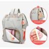 Pink Gray Waterproof Diaper Bag