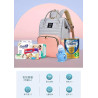 Pink Gray Waterproof Diaper Bag