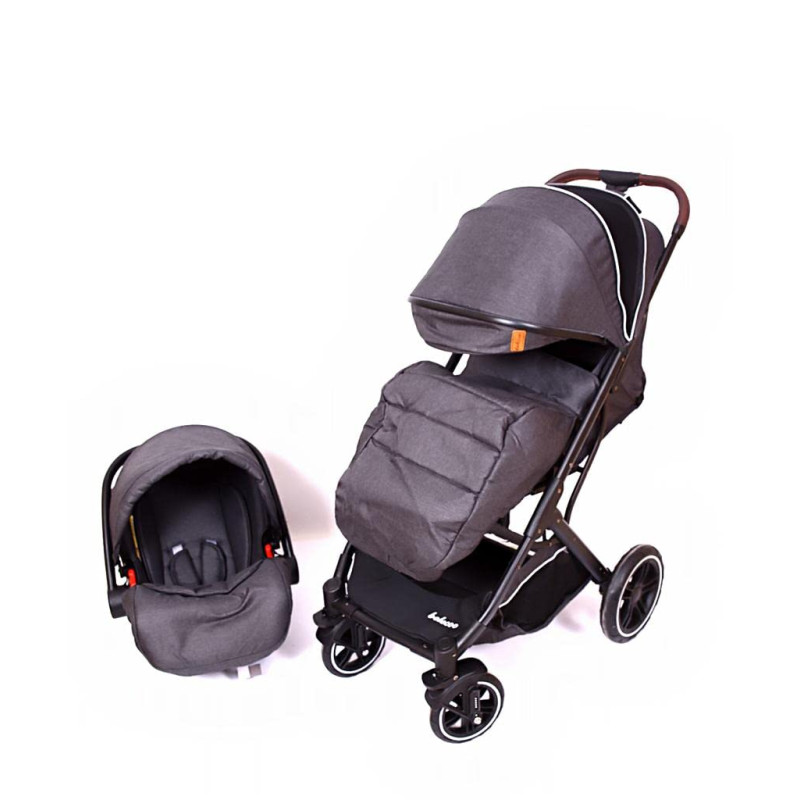 Belecoo Stroller x7 Wheel Coach Big Hand Trolley, Black