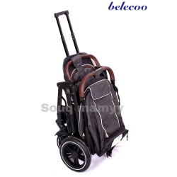 Belecoo Stroller x7 Wheel Coach Big Hand Trolley, Black