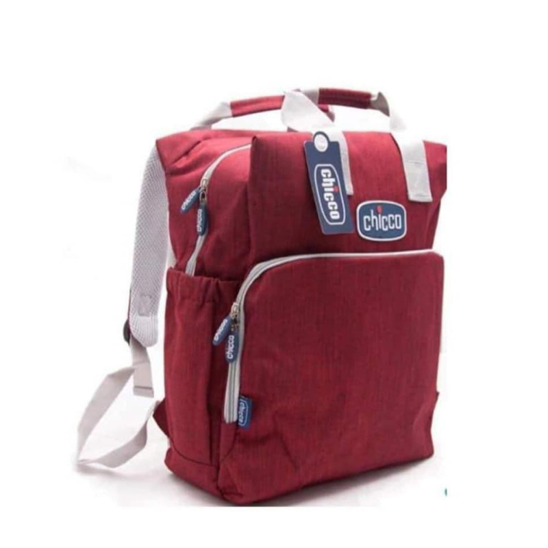 Chicco backpack for diapers and baby supplies(Dark red)