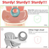 5 in 1 Baby High Chair | Newborn Feeding Chair | Adjustable Removable Double Snack Tray (Bink)