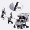 Stroller twins Umbrella high quality flip arm (black)