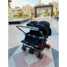 Stroller twins Umbrella high quality flip arm (black)